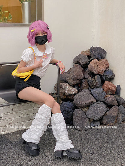 LET ME SEE - Y2K Flared Leg Warmers Land Decora