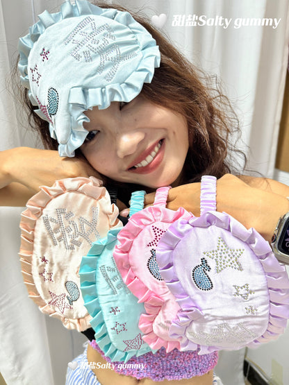 Salty Gummy - Satin Rhinestone Eye Mask mask Salty Gummy