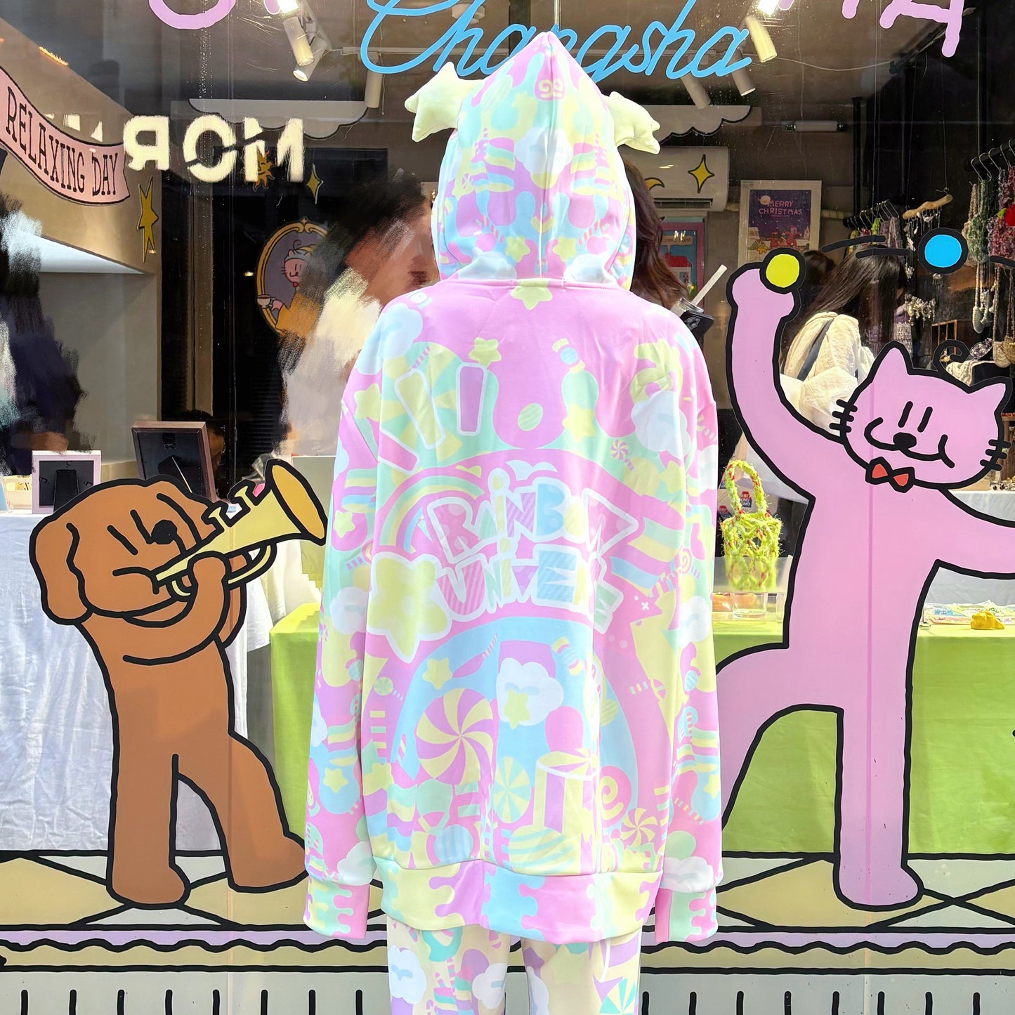 Rainbow Universe RUX - Pastel Macaron Decora Kei Hoodie & Sweatpants Set set Rainbow Universe RUX