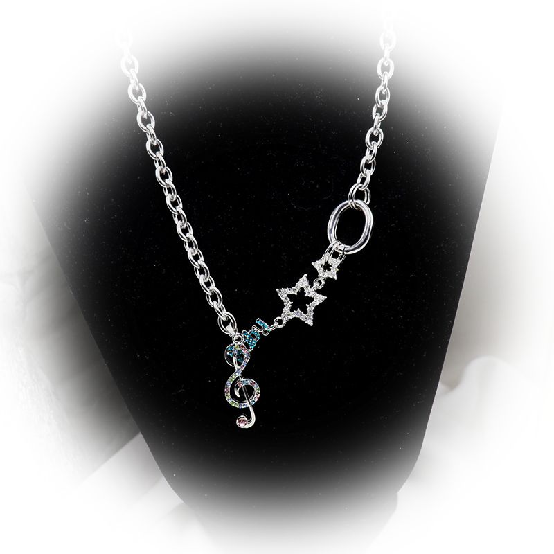Kiwi Store - Y2K Rhinestone Star Note Necklace necklace kiwi store