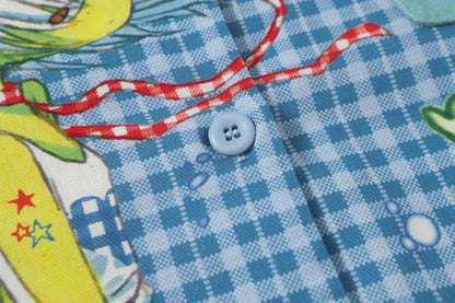 BlackBerry – Blue Plaid Cotton Shirt shirt BlackBerry
