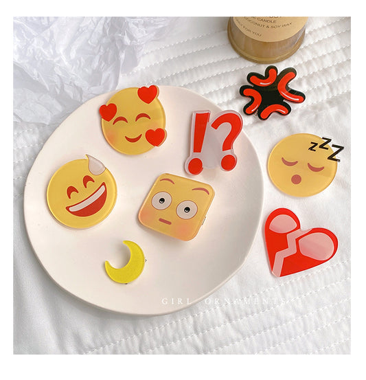 rovedcity - Emoji Expression Acrylic Hair Clip