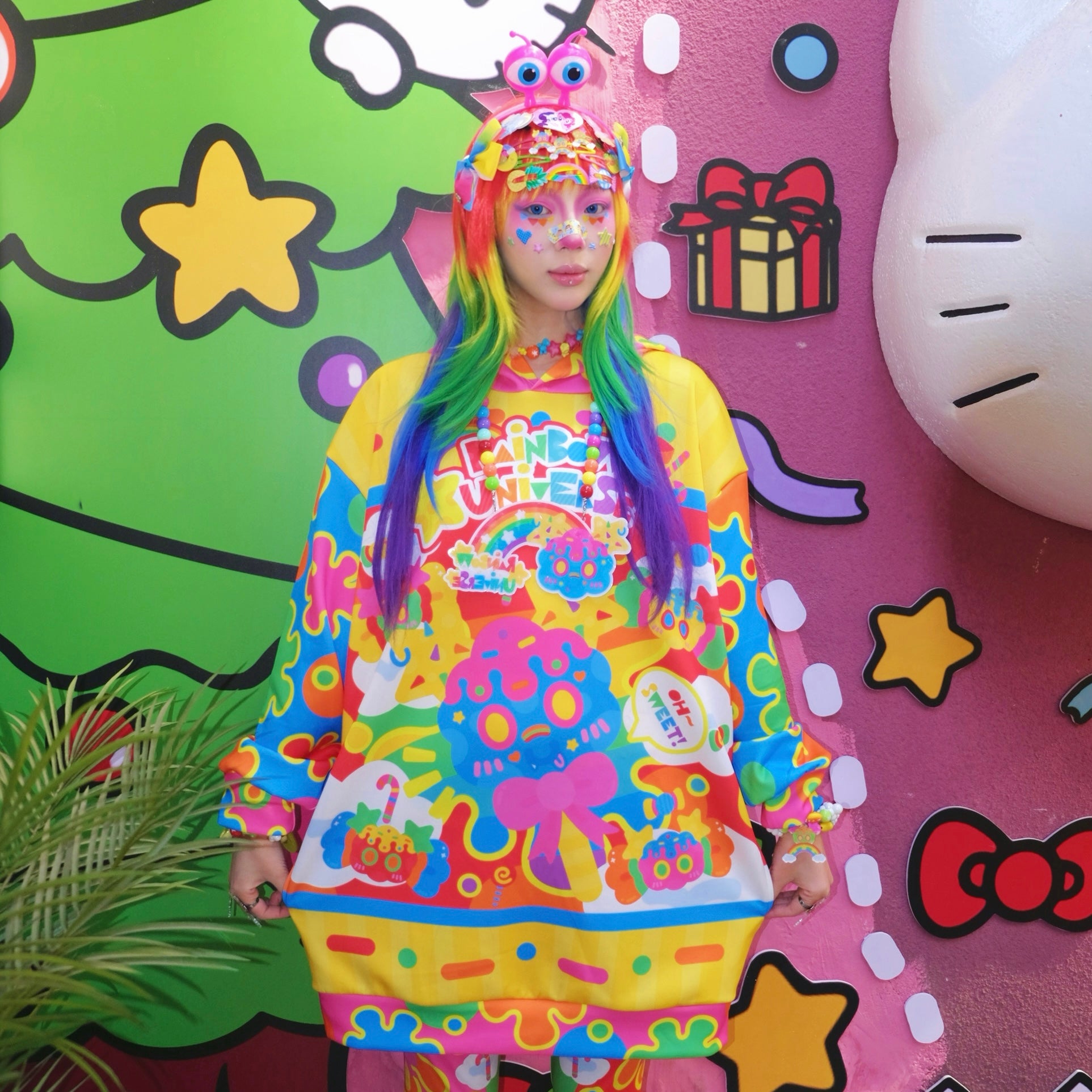 Rainbow Universe RUX - Decora Candy Hoodie & Yoga Set set Rainbow Universe RUX Hoodie Only M