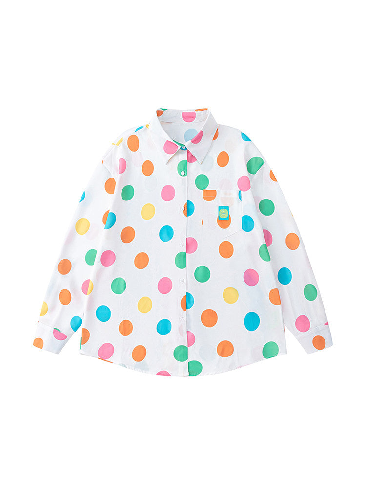 KURIOSITAET - White Polka Dot Shirt shirt KURIOSITAET S