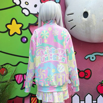 Rainbow Universe RUX - Pastel Macaron Decora Kei Skirt Set set Rainbow Universe RUX