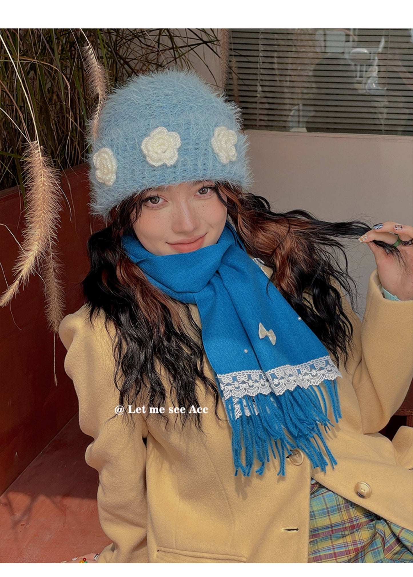 Let Me See - Vintage Lace Fringe Scarf scarf let me see