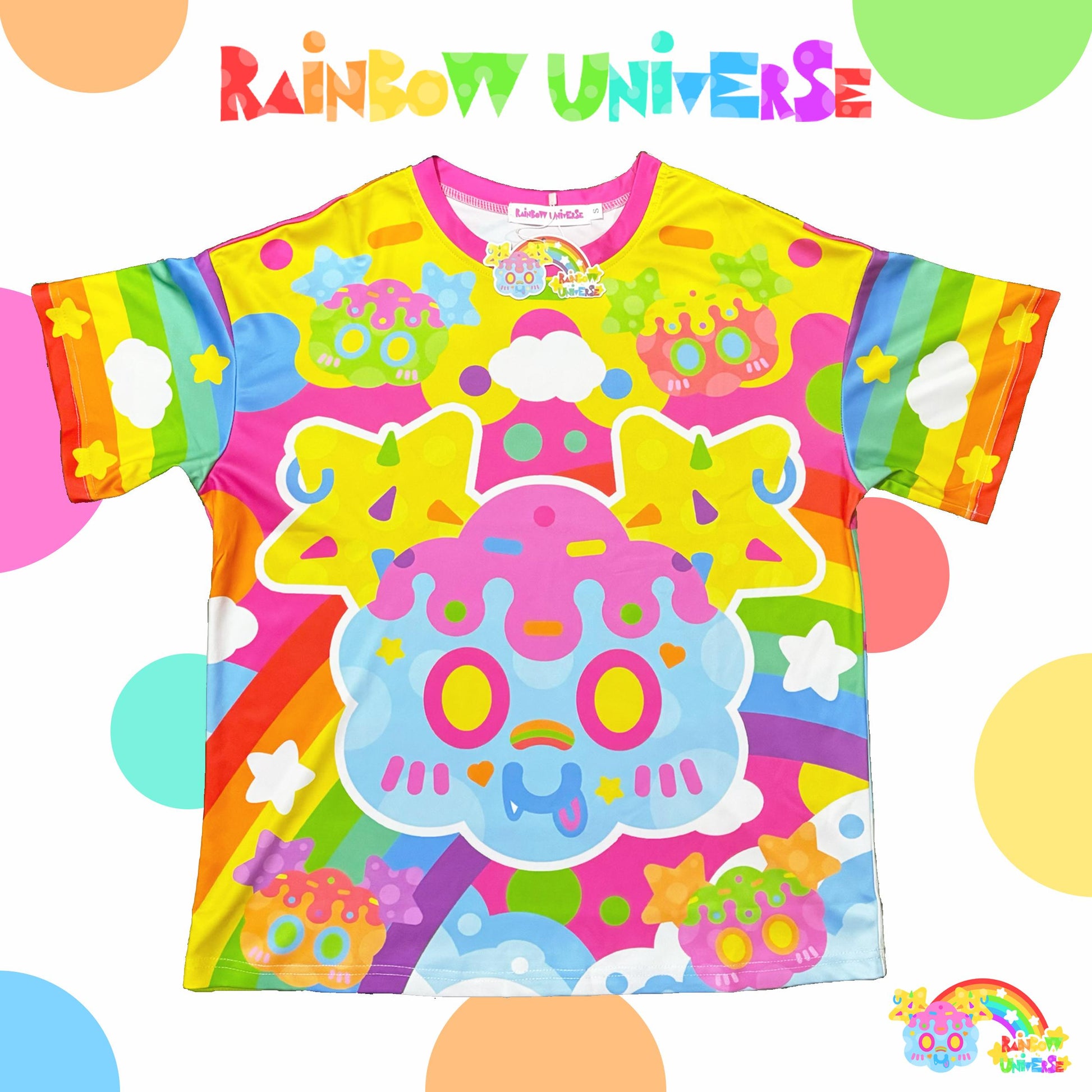Rainbow Universe RUX - Decora Kei Rainbow Oversize Short Sleeve Tee tshirt Rainbow Universe RUX