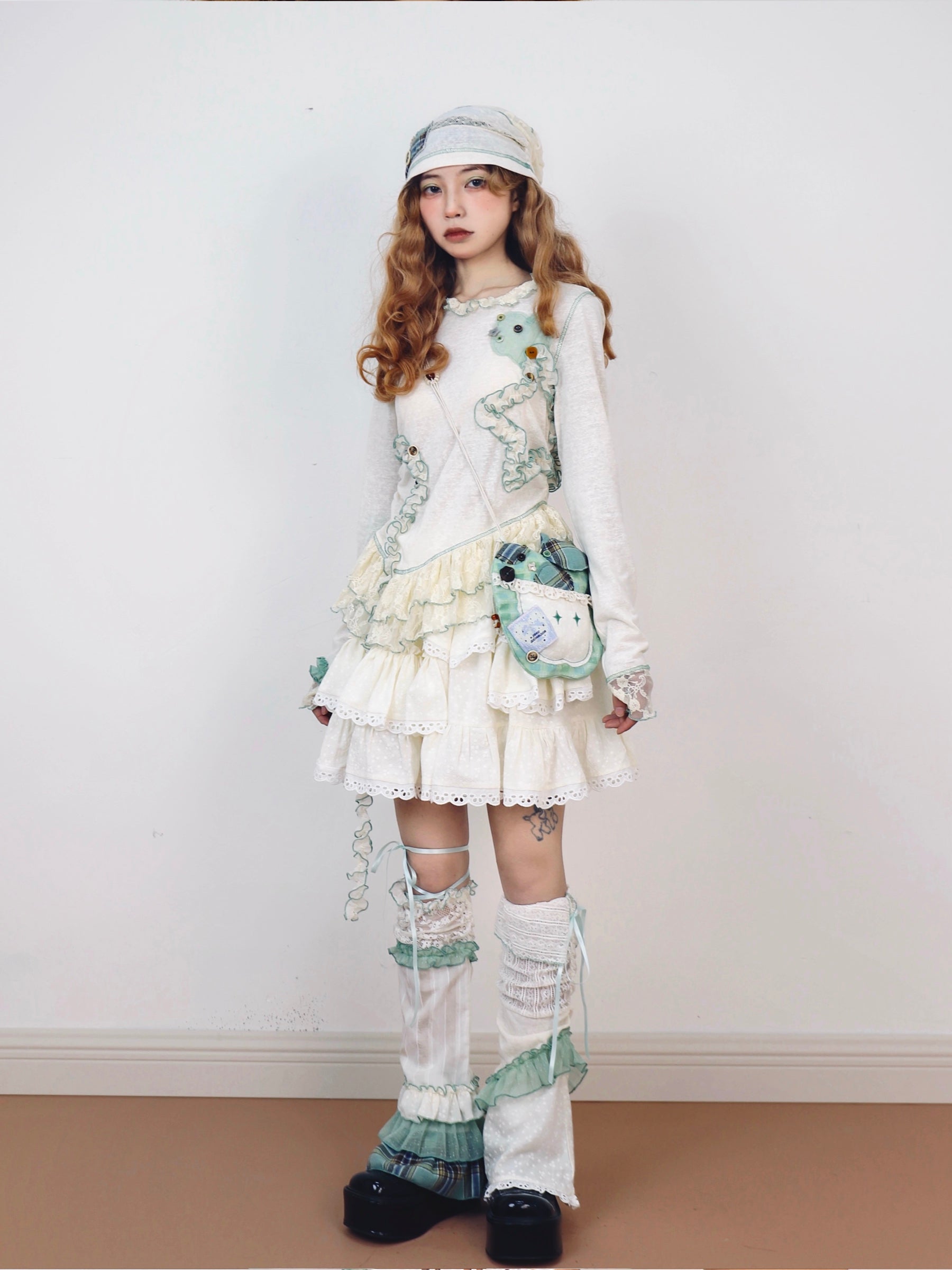 Decora Kei Patchwork Leg Warmers – Asymmetric Stackable leg warmmers Disorder