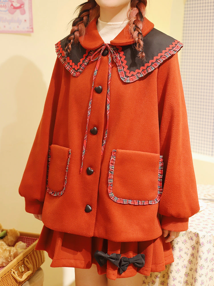 Mameya - Kawaii Christmas Red Pleated Skirt skirt Mameya