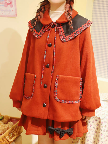 Mameya - Kawaii Christmas Red Pleated Skirt skirt Mameya