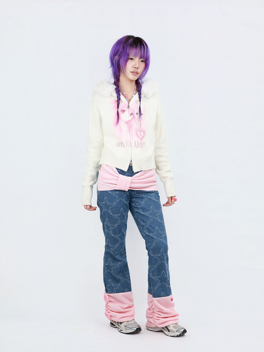 NIHONKIDS - Star Patch Flare Jeans pants NIHON KIDS