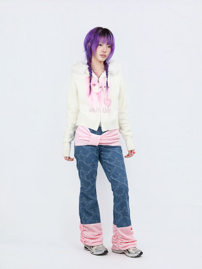 NIHONKIDS - Star Patch Flare Jeans pants NIHON KIDS
