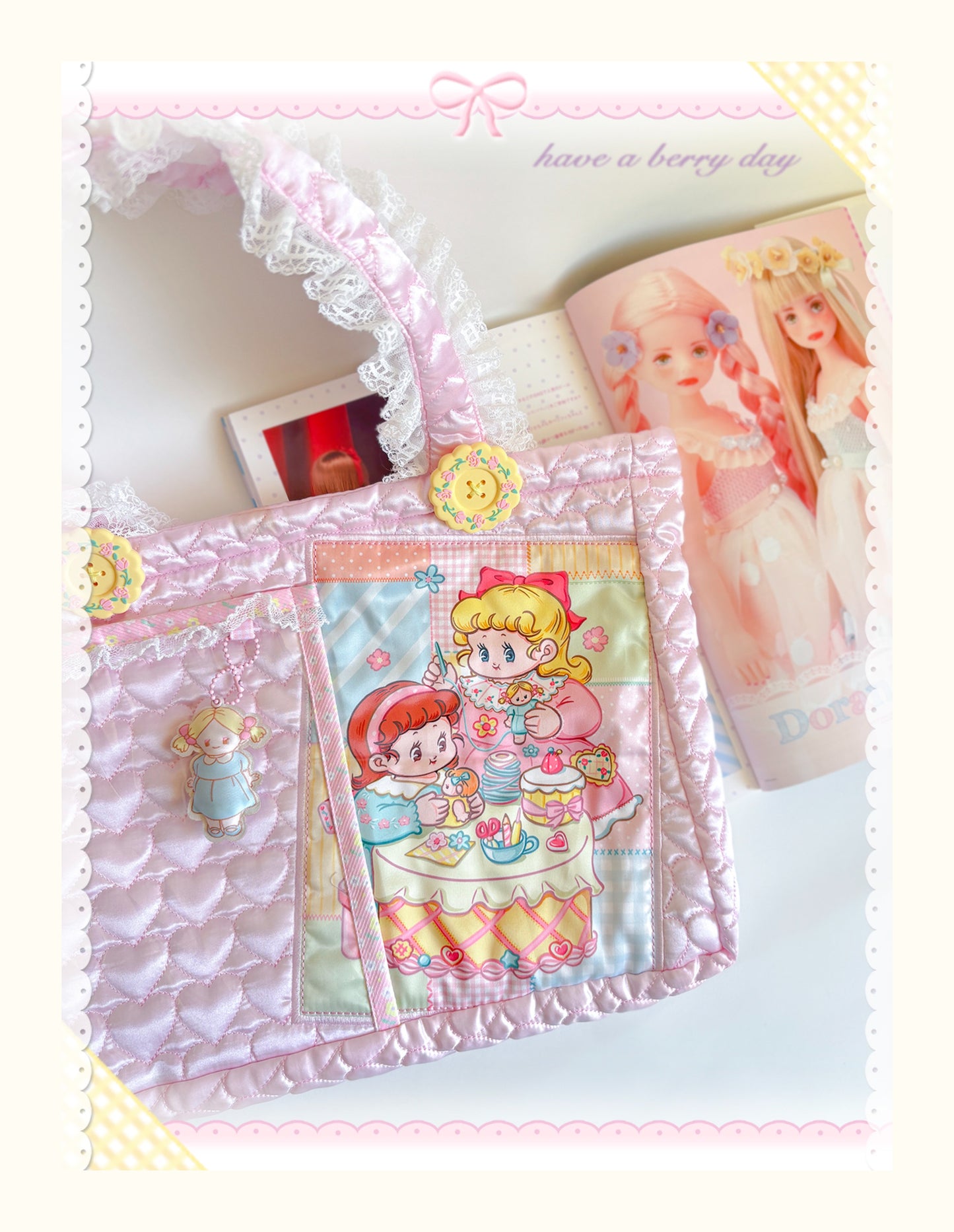 Little Berry - Kawaii Puffy Heart Sewing Girl Bag bag Little Berry