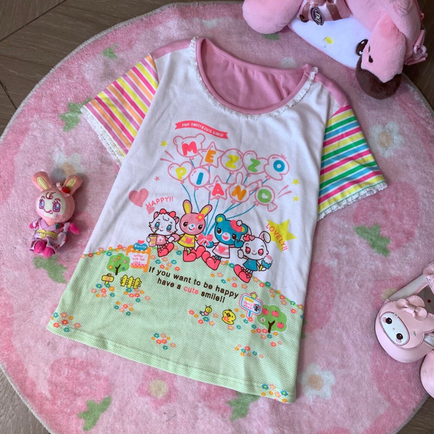 Blurred Bear - Jojifuku MP Style Tee & Denim Skirt Set set Blurred Bear