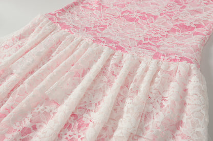 BlackBerry – Girly Pink Lace Tube Dress dress BlackBerry