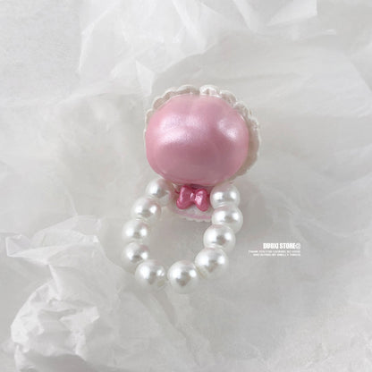 Duoxi - Kawaii Kitty Pearl Beaded Ring ring DuoXi