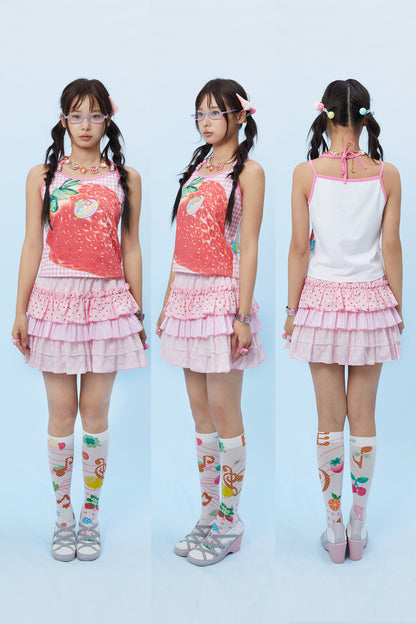 Frufru Fruity Girl Camisole Top | Japanese Kawaii Cotton Tank camisole frufru