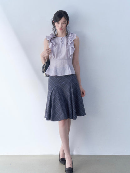 SOS SEAMSTRESS - Plaid Polka Mermaid Skirt skirt SOS SEAMSTRESS