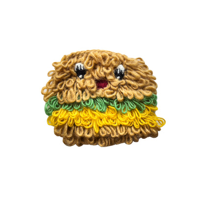 Meugler Non-edible Burger Handcrafted Wool Crochet Crossbody Camera Bag