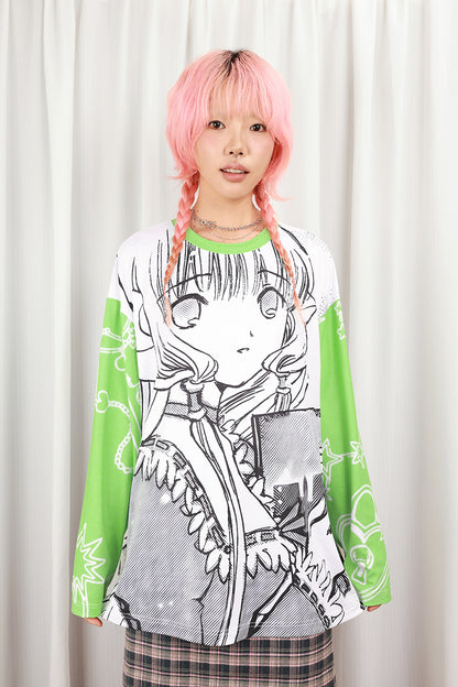NIHONKIDS - Harajuku Anime Girl Long Sleeve Tee pullover NIHON KIDS