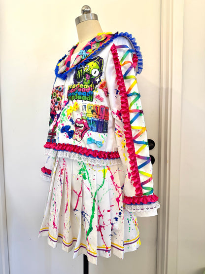 RedDevil - Colorful Decora Kei Sailor Uniform Set set Red Devil