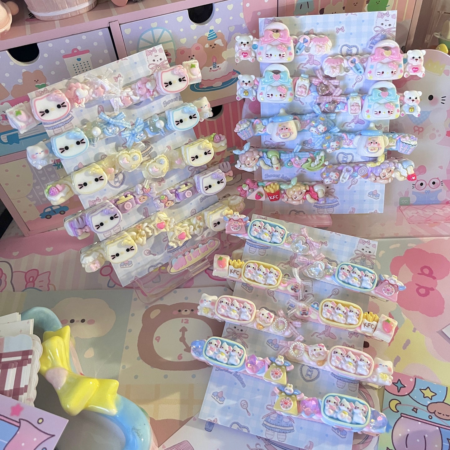 Sweet Star - Cute Cream Clip Set 10pcs hair clip sweet star