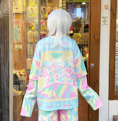 Rainbow Universe RUX - Pastel Decora Kei Two Piece Set set Rainbow Universe RUX
