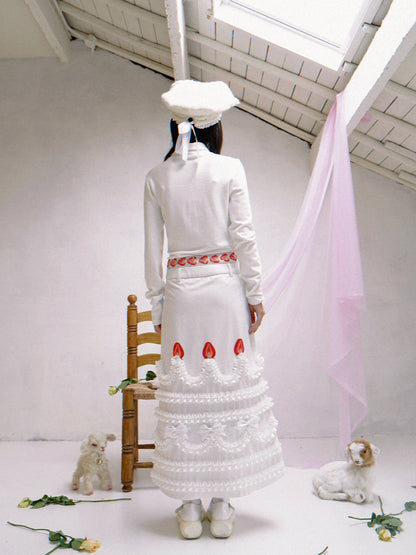 daytoday everyday institute - Kawaii Cake Print Pencil Skirt Slim Fit High Waist skirt daytoday everyday institute