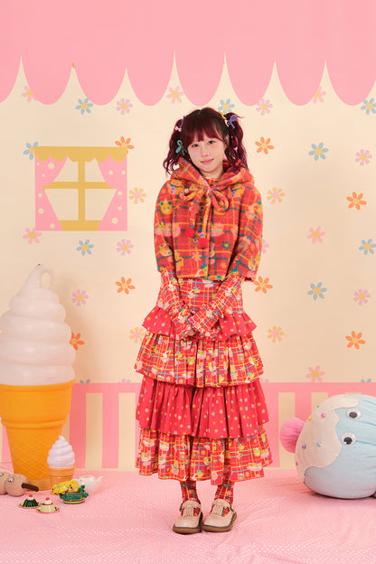 NIKKOU - Kawaii Two-Tone Cake Skirt Lolita skirt Nikkou home