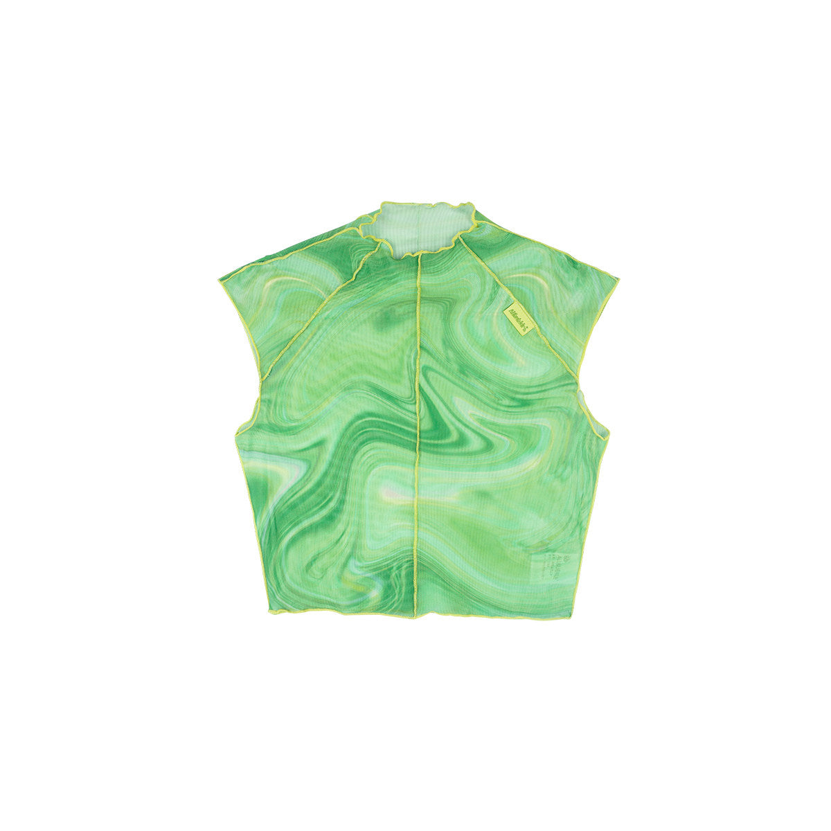 Allbubble - Mint Tie-Dye Mesh Top tank top Allbubble