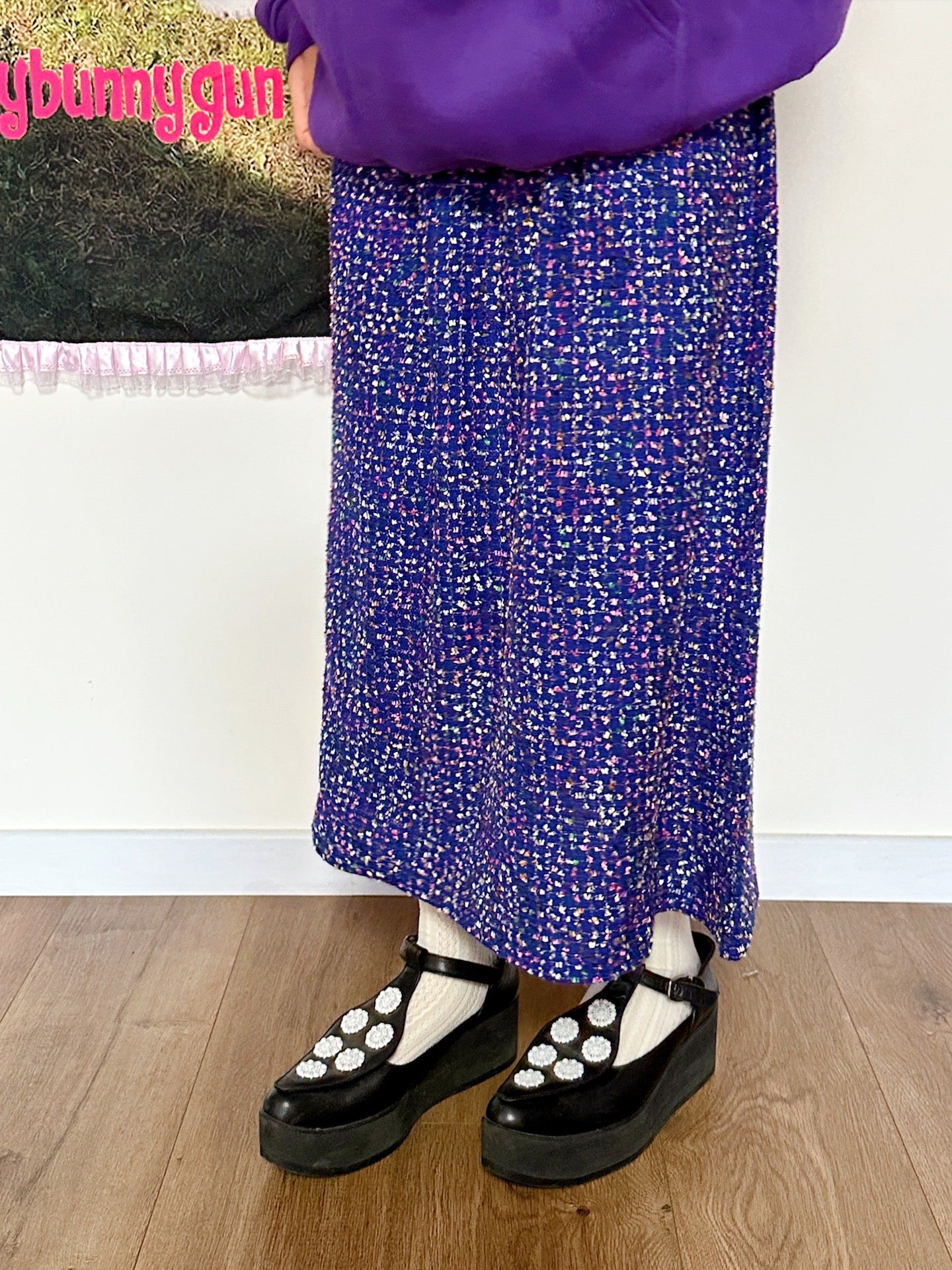 bunnybunnygun - Harajuku Mid-Length Elastic Skirt Set skirt bunnybunnygun