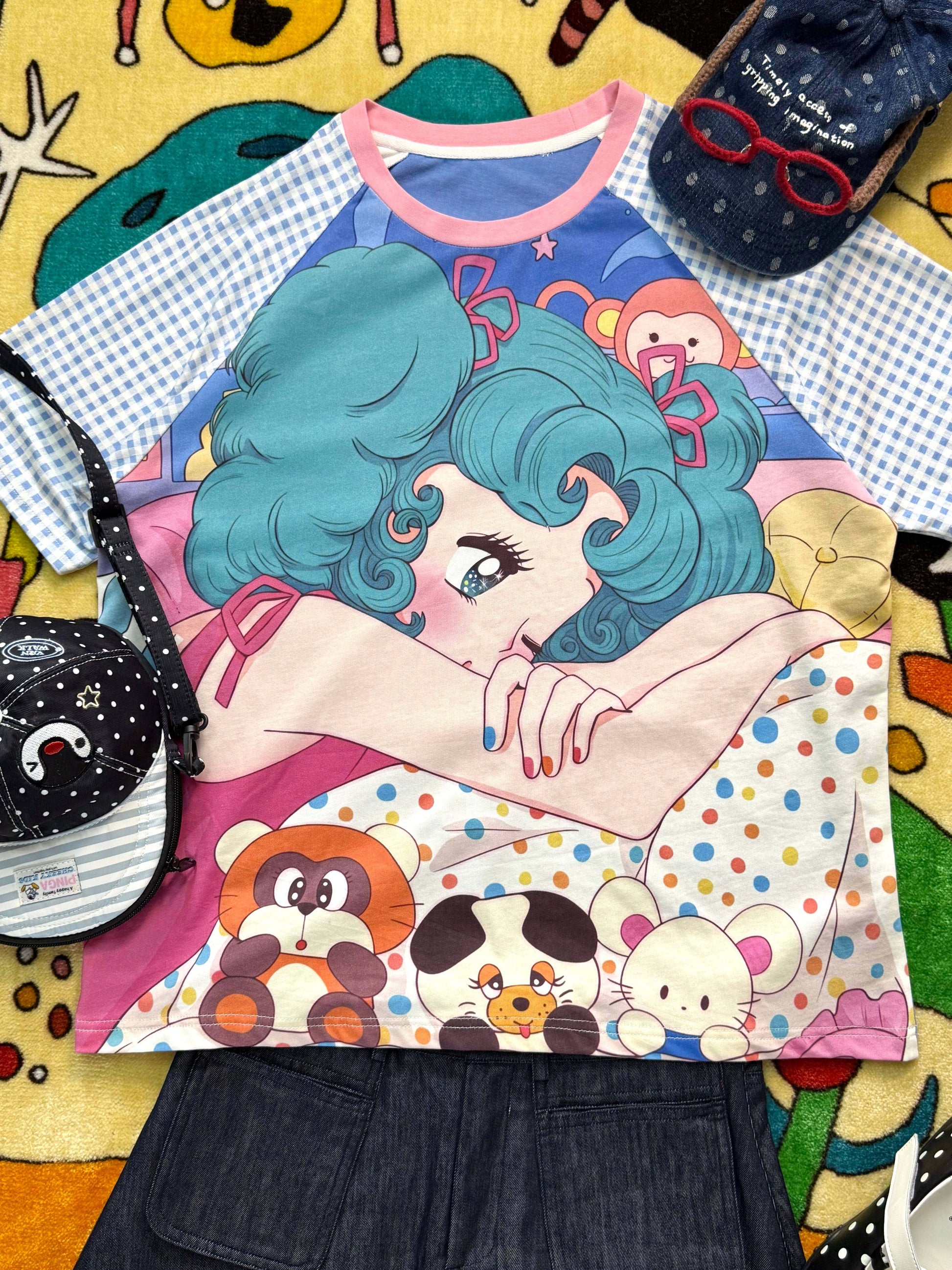 Robootoo - Cute Artist Print Tee & Slim Cami camisole Robootoo