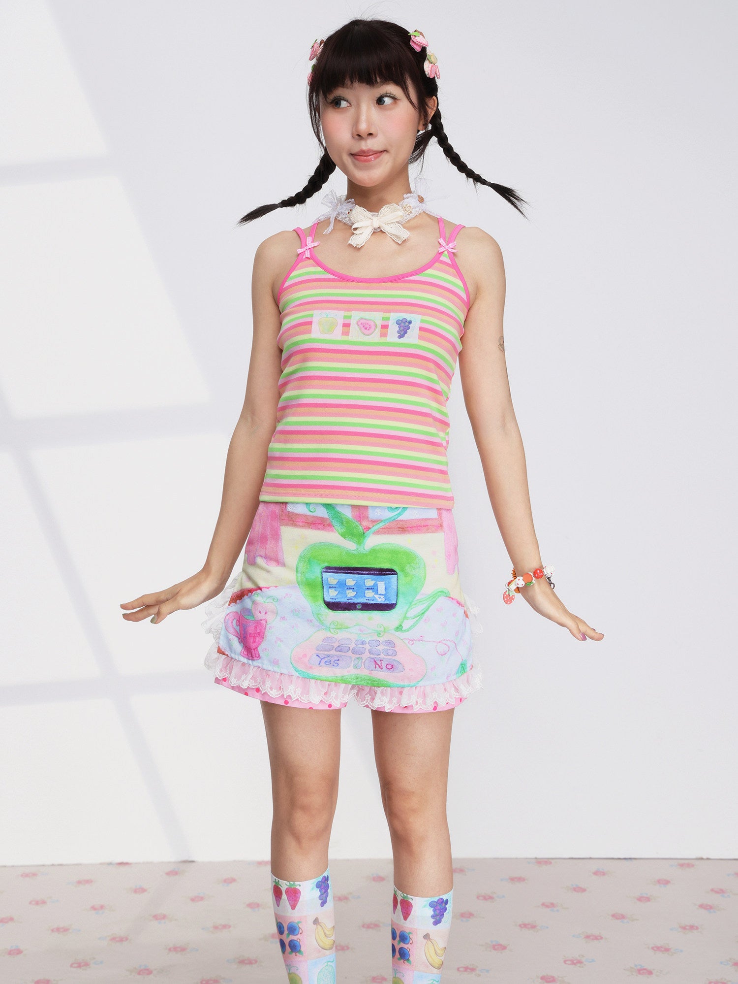 FRUITS - Fruit Stripe Cami Top camisole Fruits
