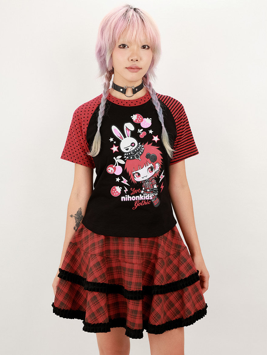 NIHONKIDS - Skull Print Punk Tee tee NIHON KIDS