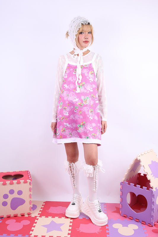NIHONKIDS - Decora Kei Rainbow Party Handmade Vest Dress dress NIHON KIDS