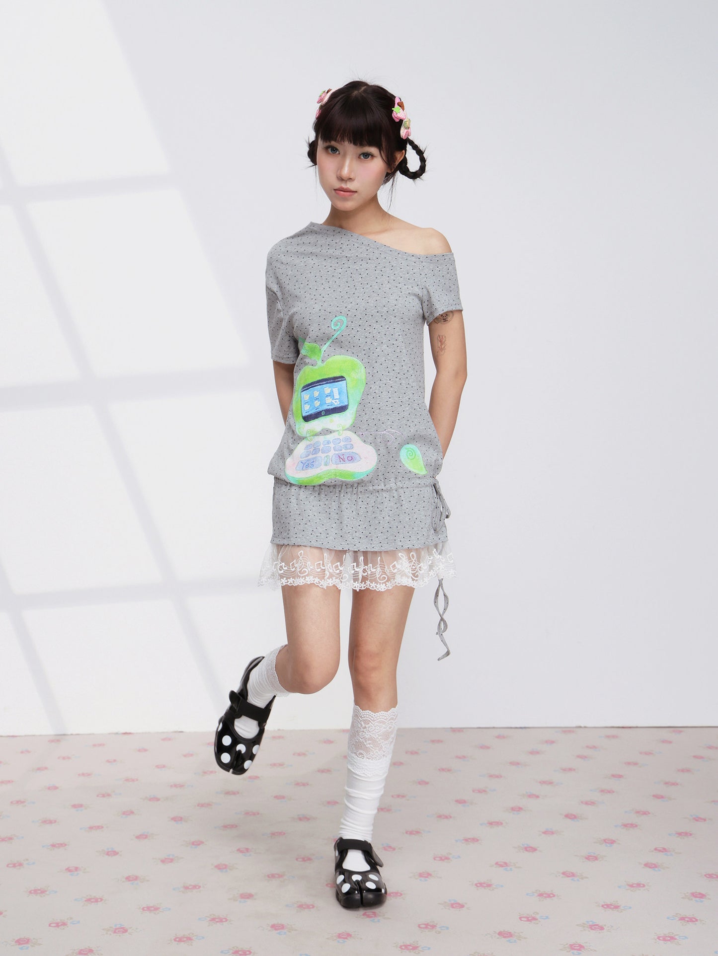 FRUITS - Apple Star Off-Shoulder Dress dress Fruits