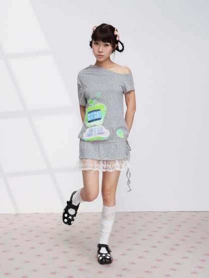 FRUITS - Apple Star Off-Shoulder Dress dress Fruits