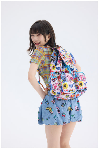 tntntutu - Decora Kei Colorful Heart Backpack backpack tntntutu