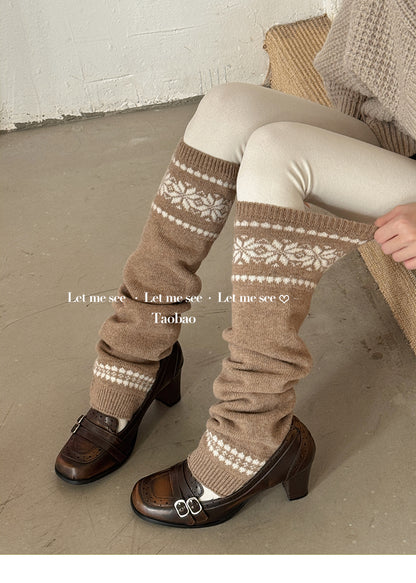 LET ME SEE - Fair Isle Snowflake Leg Warmers leg warmmers let me see