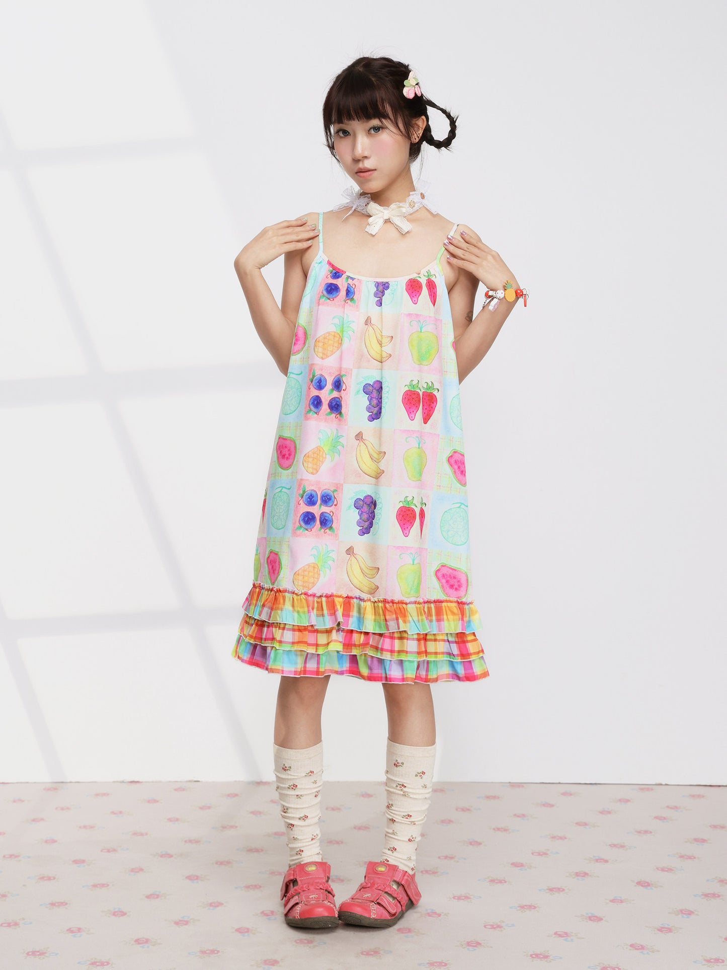 FRUITS - Fruit Ruffle Cami Dress dress Fruits