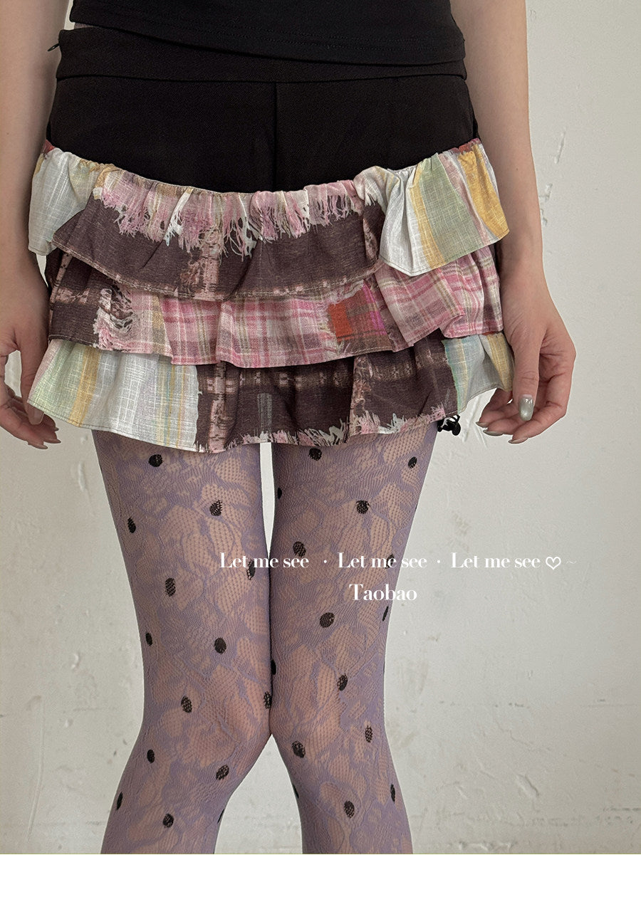 LET ME SEE - Polka Dot Lace Sheer Tights tights let me see