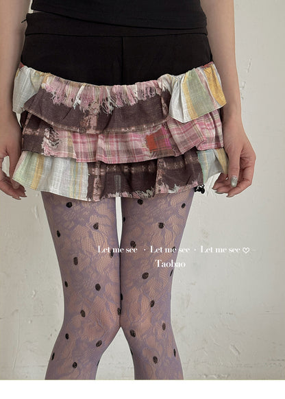 LET ME SEE - Polka Dot Lace Sheer Tights tights let me see