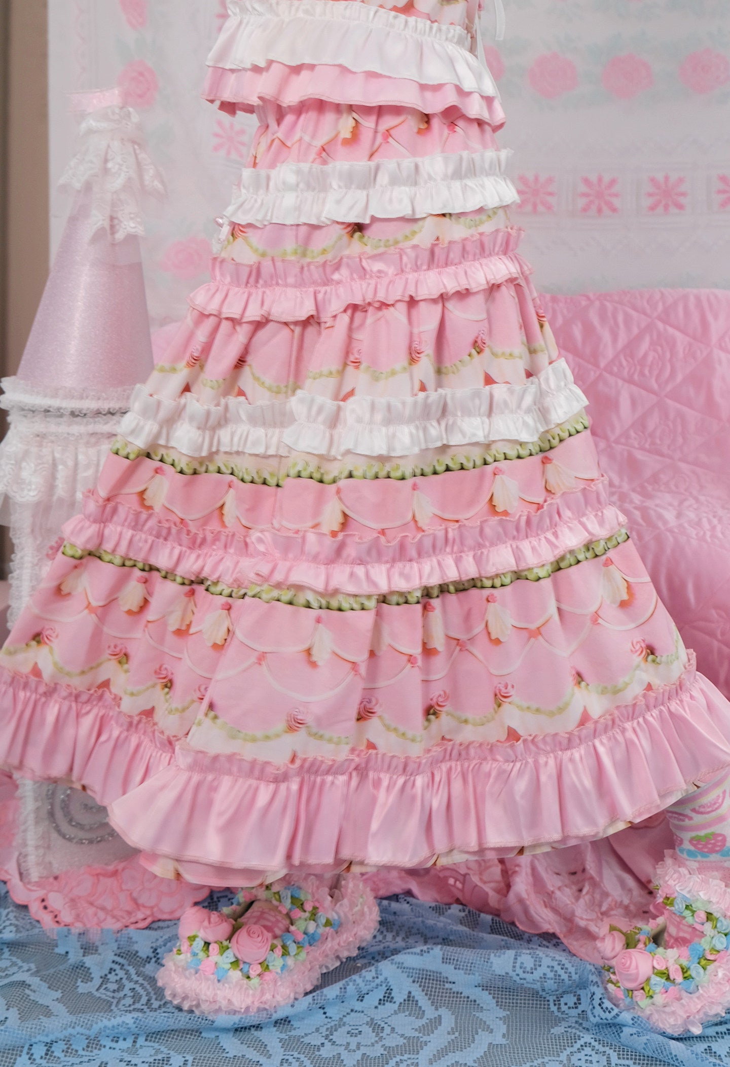 frufru - Vintage Cake Print Doll Collar Set set frufru