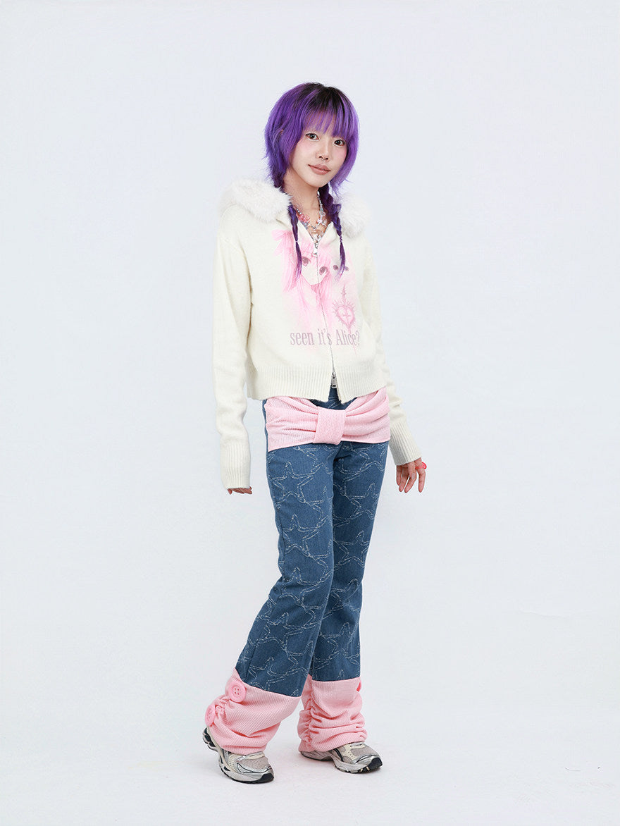 NIHONKIDS - Star Patch Flare Jeans pants NIHON KIDS