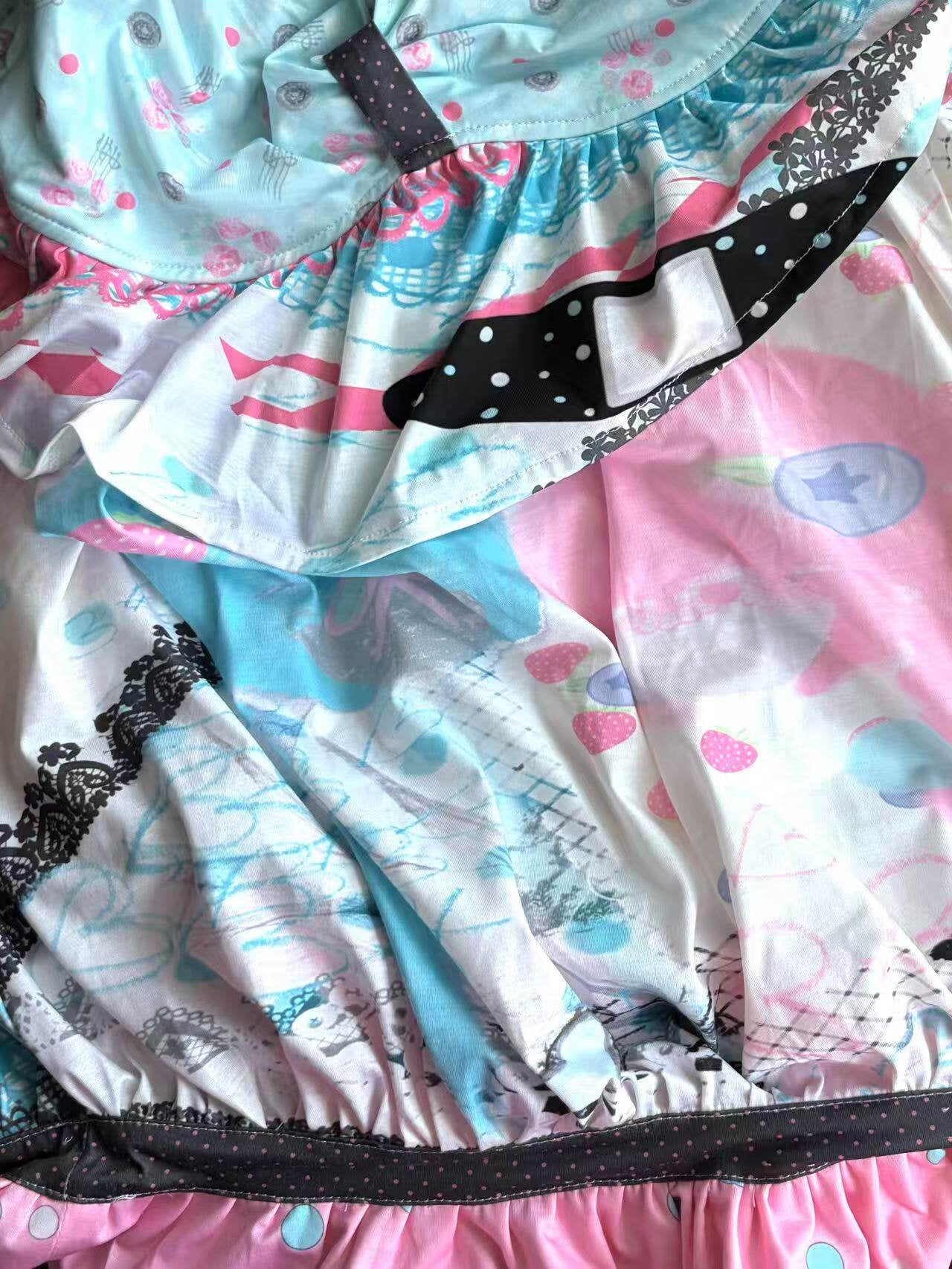 YJM with biubiu - Strawberry Blueberry Ruffle Dress dress YJM with biubiu