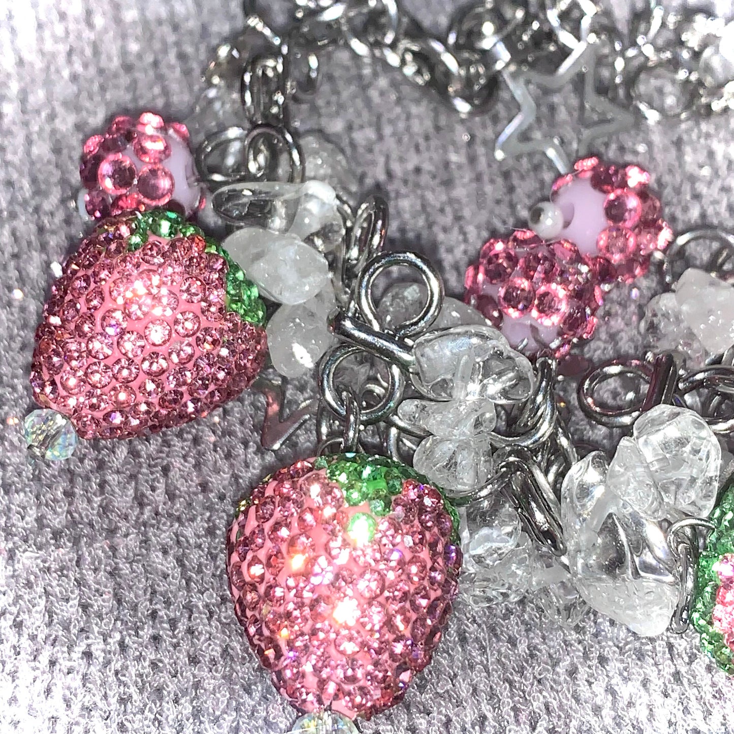 Pocketbabe - Sparkly Strawberry Crystal Bracelet bracelet pocket babe