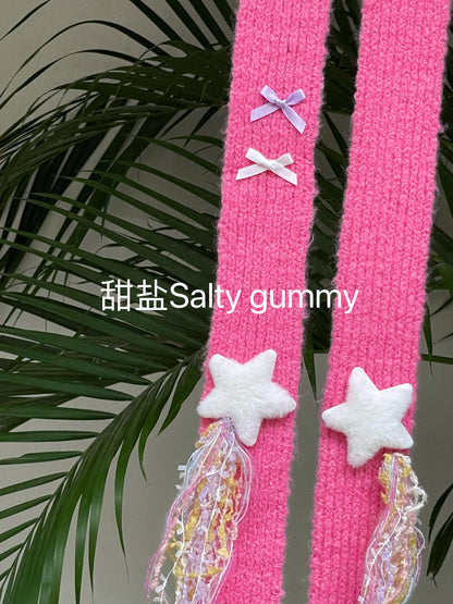 Salty Gummy - Y2K Long Knit Scarf Cute Playful Sweet Cool Aesthetic scarf Salty Gummy