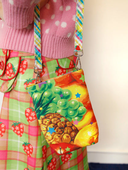 FRUITS - Decora Kei Star Fruit Print Crossbody Phone Bag bag Fruits