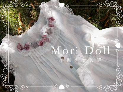 Mori Doll - Cotton Floral Wall Lounge Set set Mori Doll White Shorts S