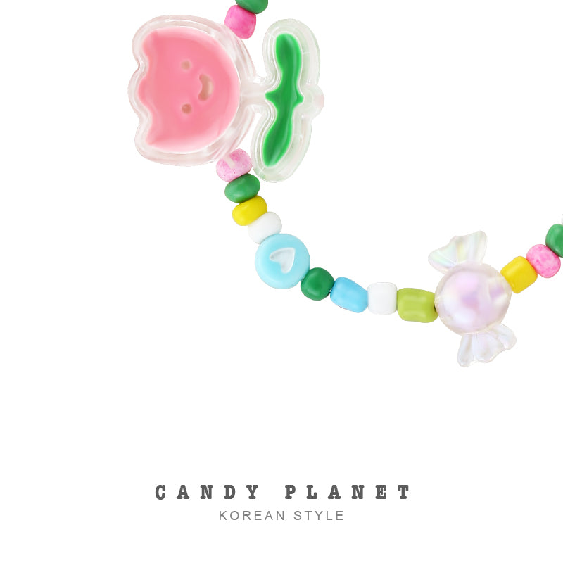 Candy Planet - Decora Kei Colorful Candy Flower Beaded Bracelet bracelet candy planet